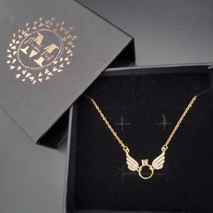 Small Crystal Wing Necklace